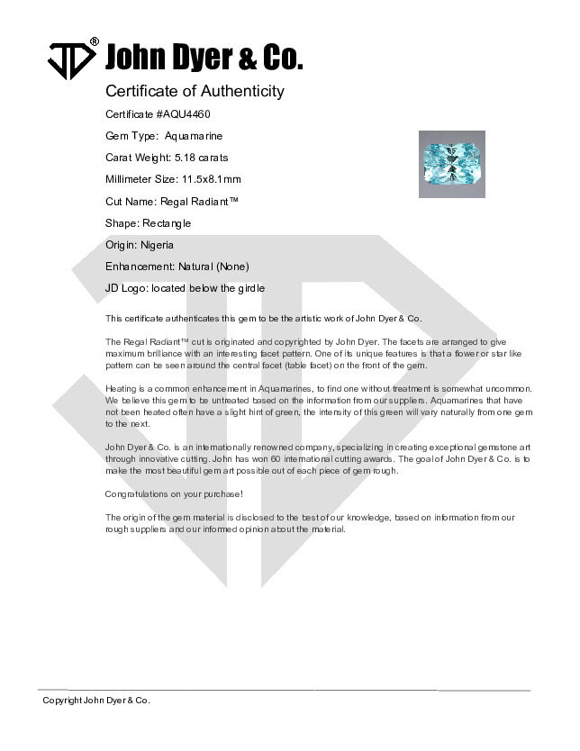 Certificate of Authenticity