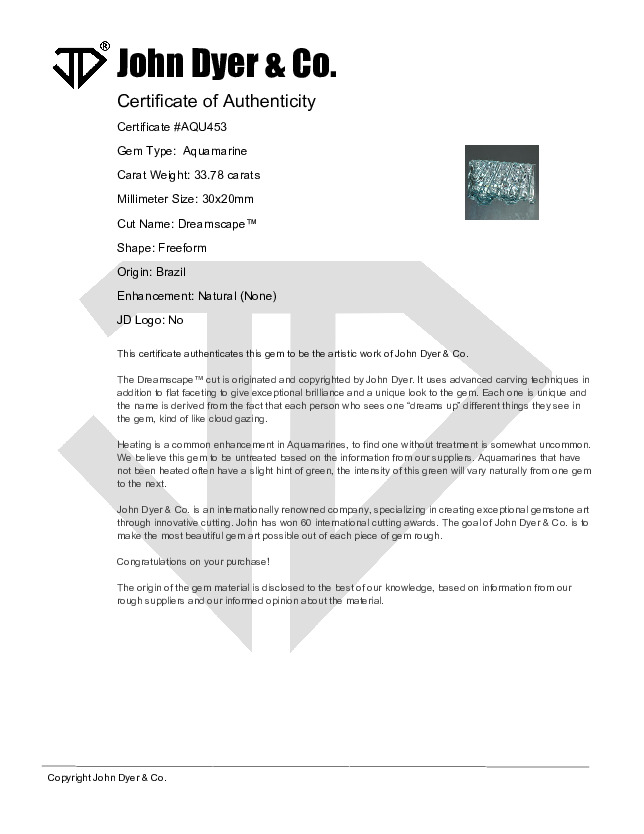 Certificate of Authenticity