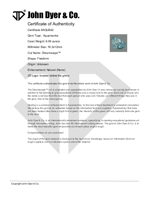 Certificate of Authenticity