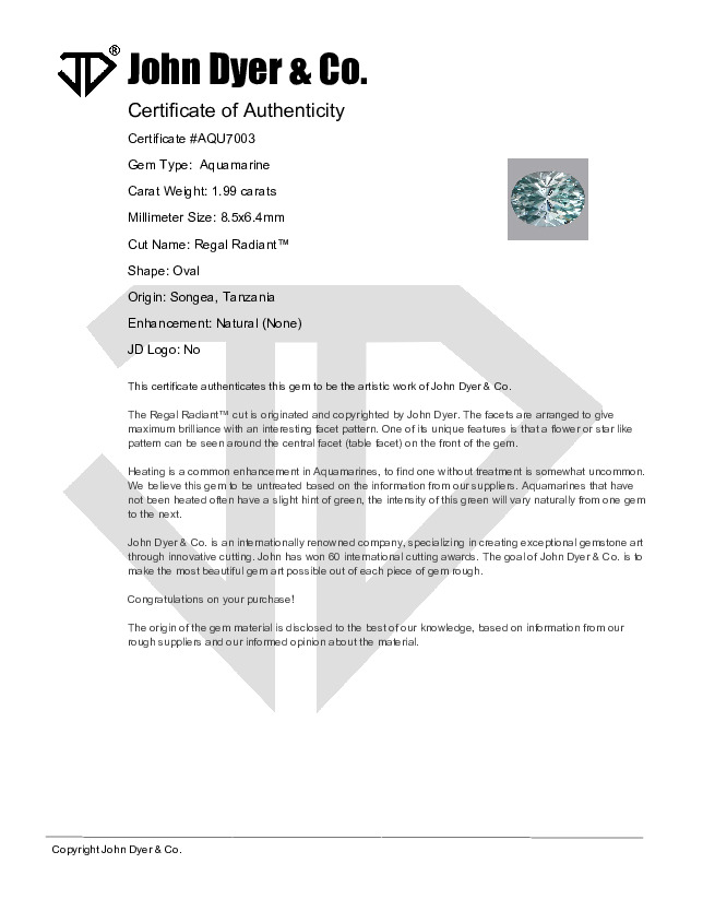 Certificate of Authenticity
