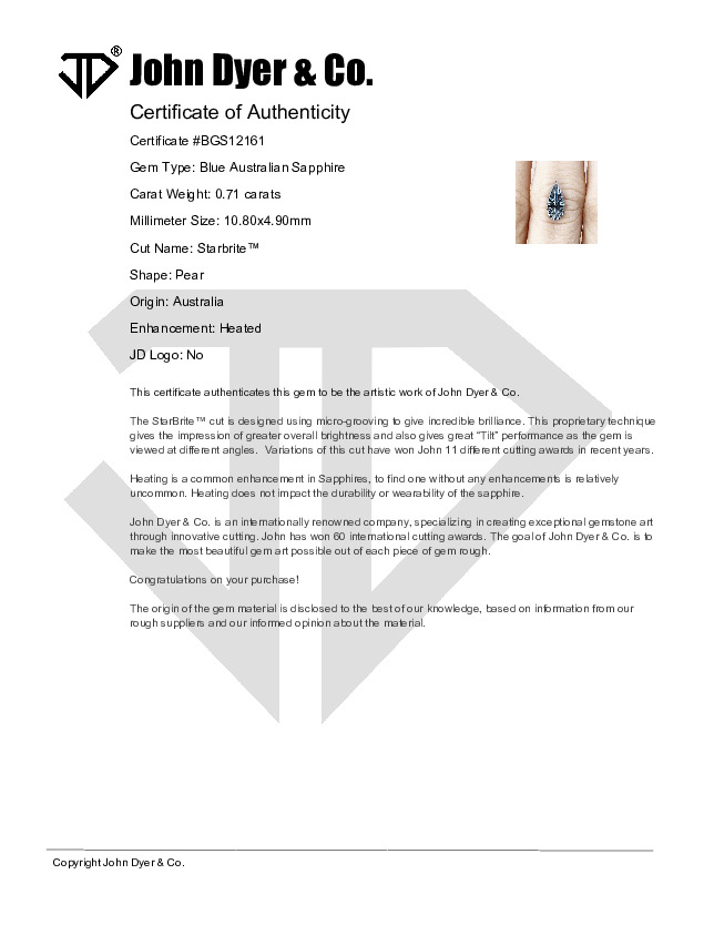 Certificate of Authenticity