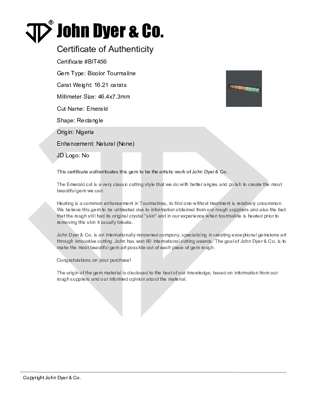 Certificate of Authenticity