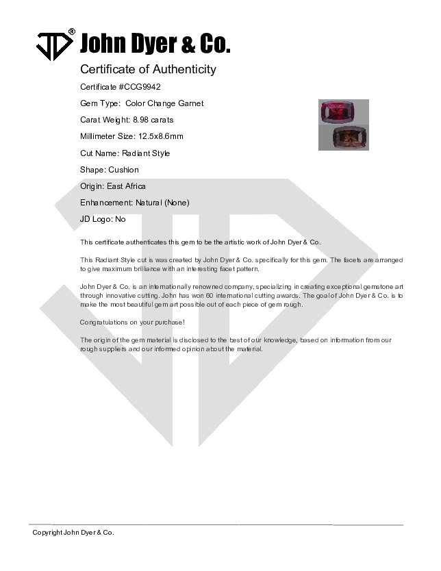 Certificate of Authenticity