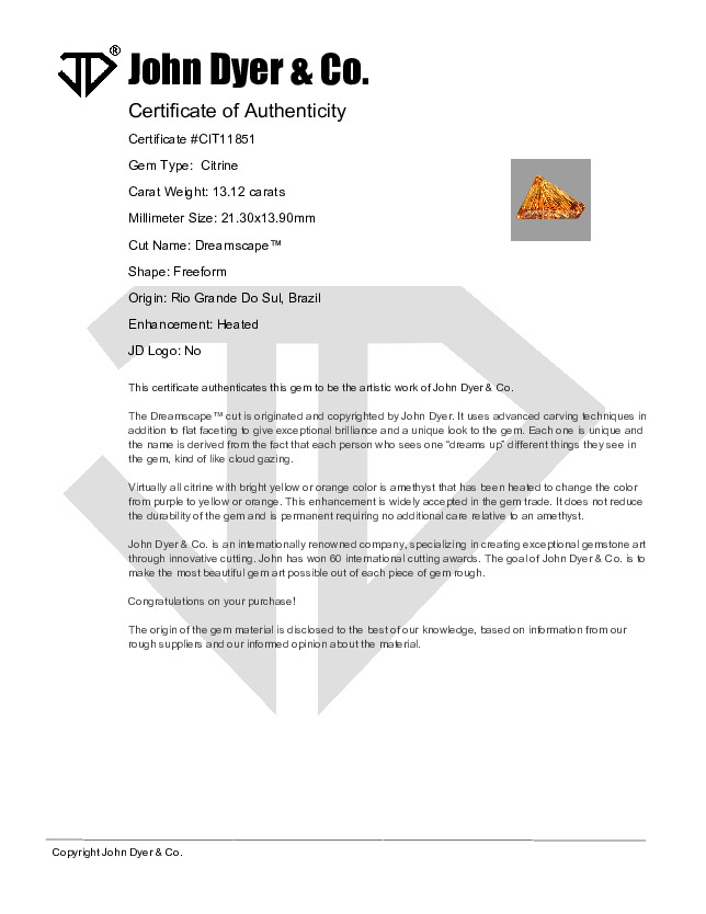 Certificate of Authenticity