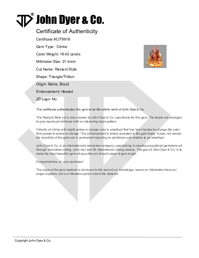 Certificate of Authenticity