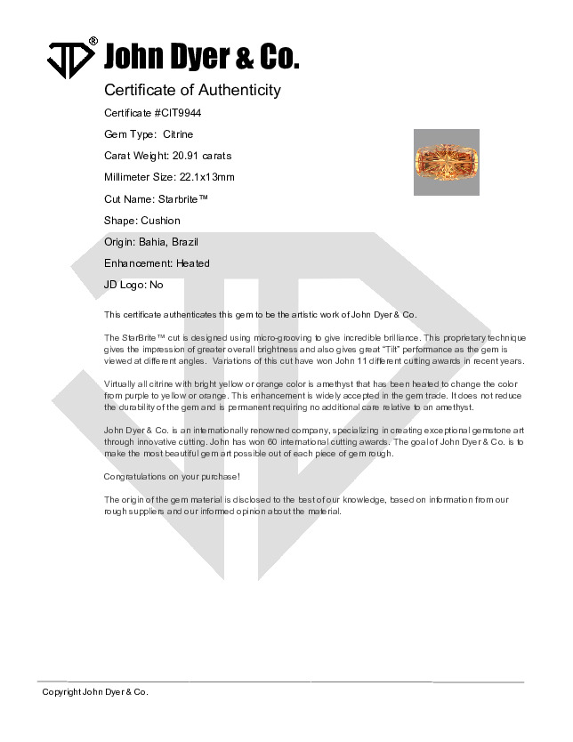 Certificate of Authenticity