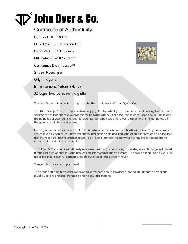 Certificate of Authenticity