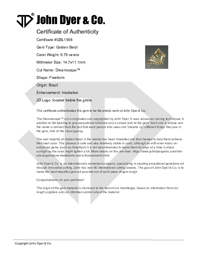 Certificate of Authenticity