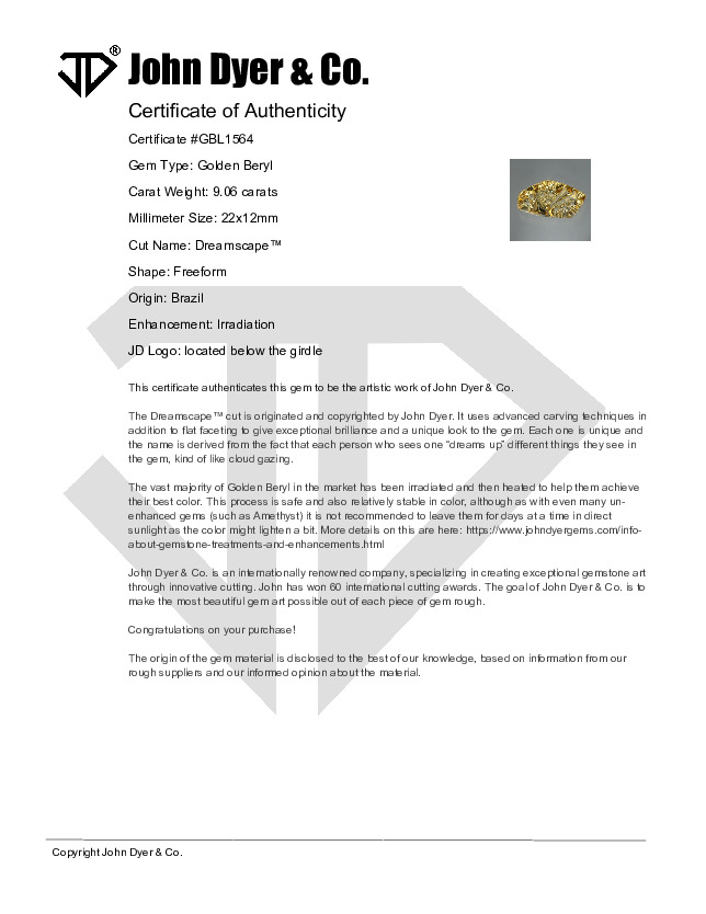 Certificate of Authenticity