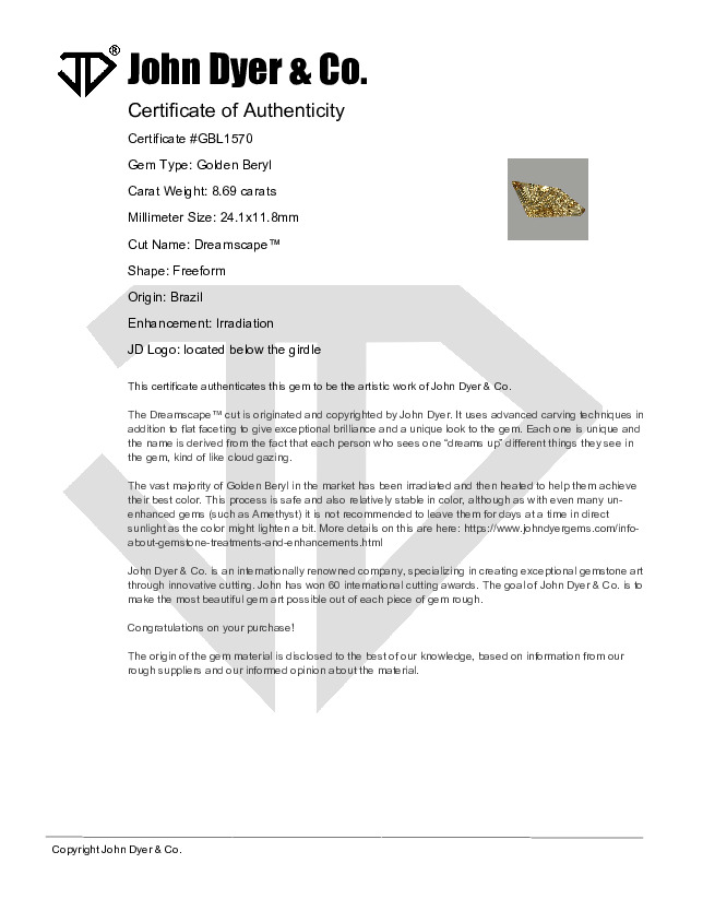 Certificate of Authenticity
