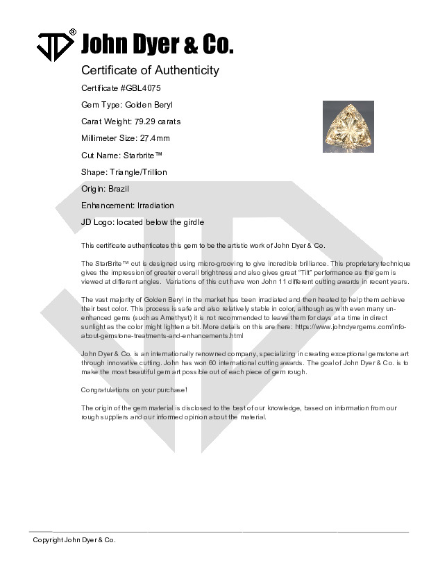 Certificate of Authenticity