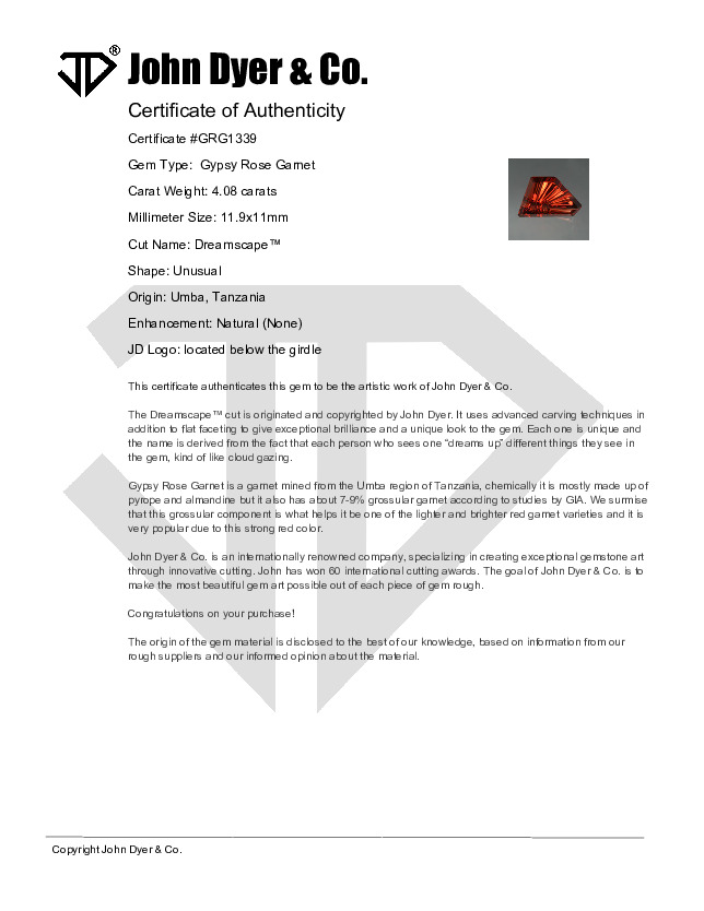 Certificate of Authenticity