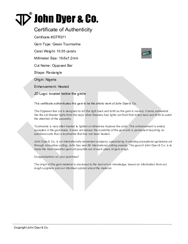 Certificate of Authenticity