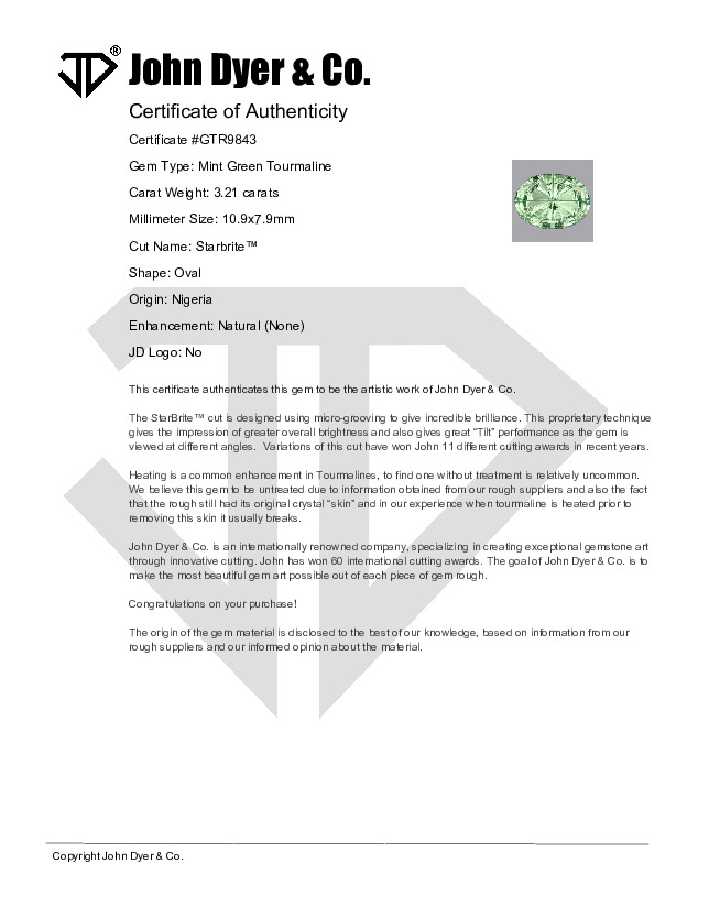 Certificate of Authenticity