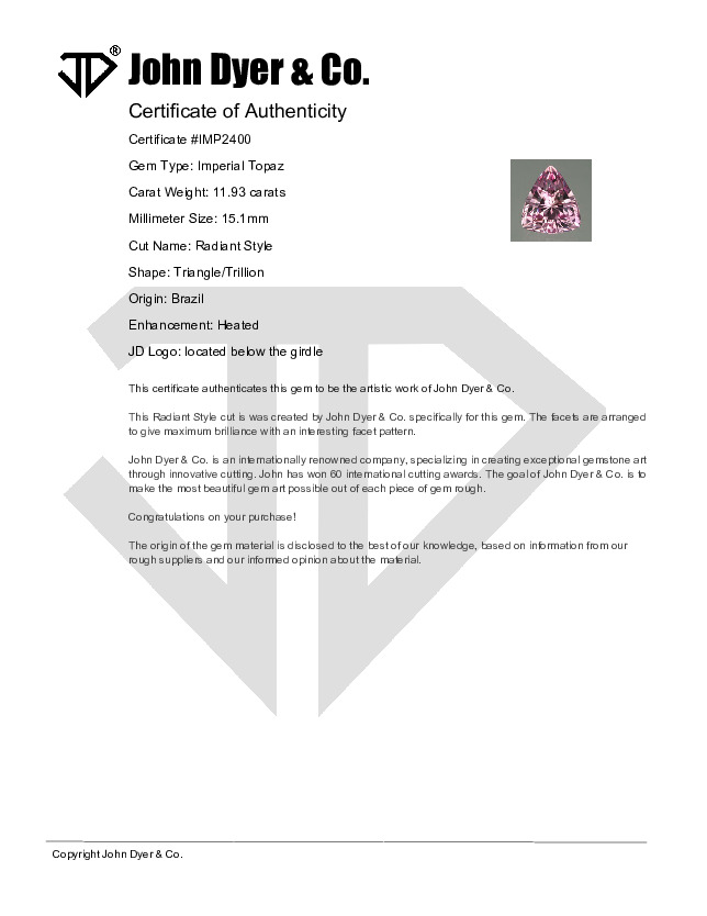 Certificate of Authenticity