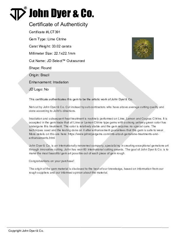 Certificate of Authenticity