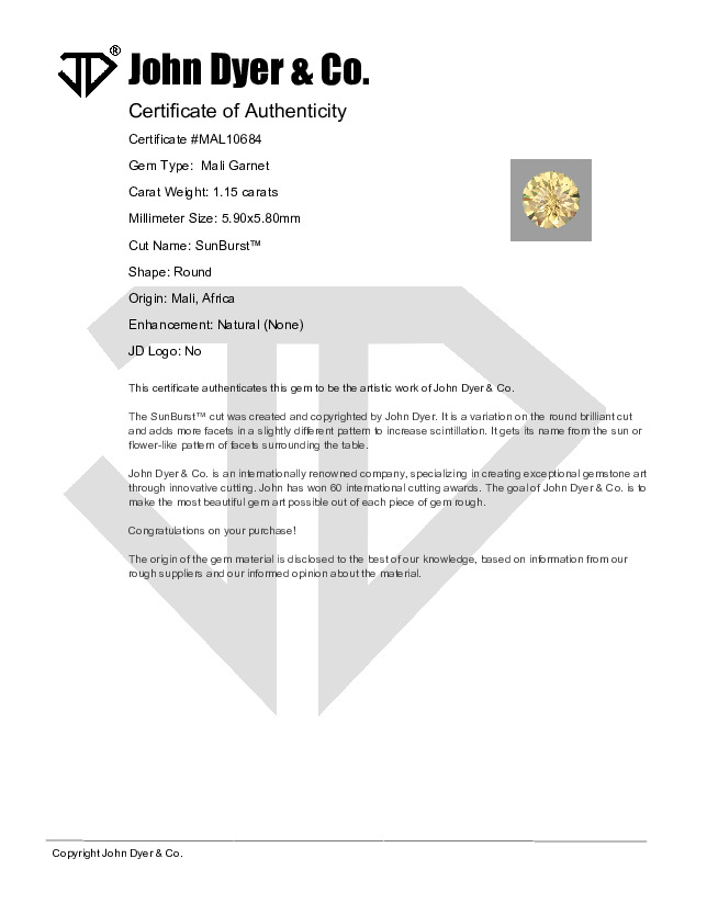 Certificate of Authenticity