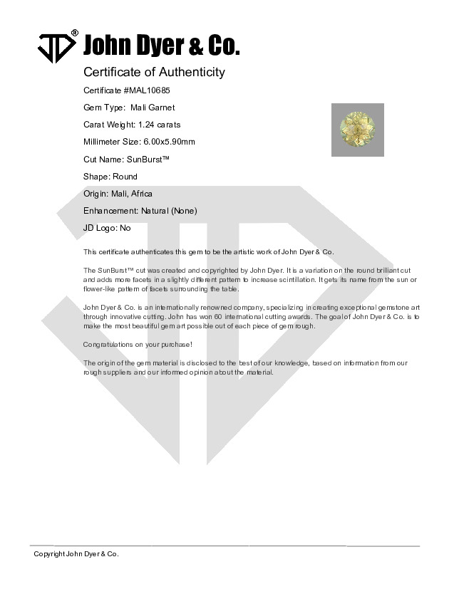 Certificate of Authenticity