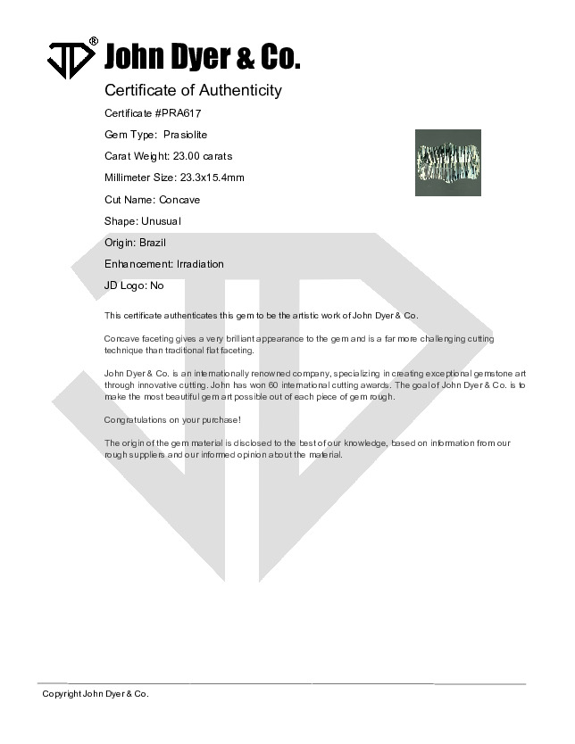 Certificate of Authenticity