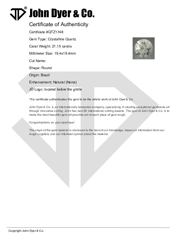 Certificate of Authenticity