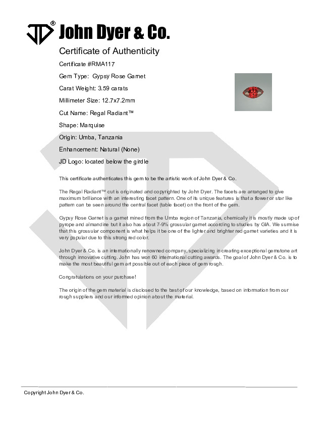 Certificate of Authenticity