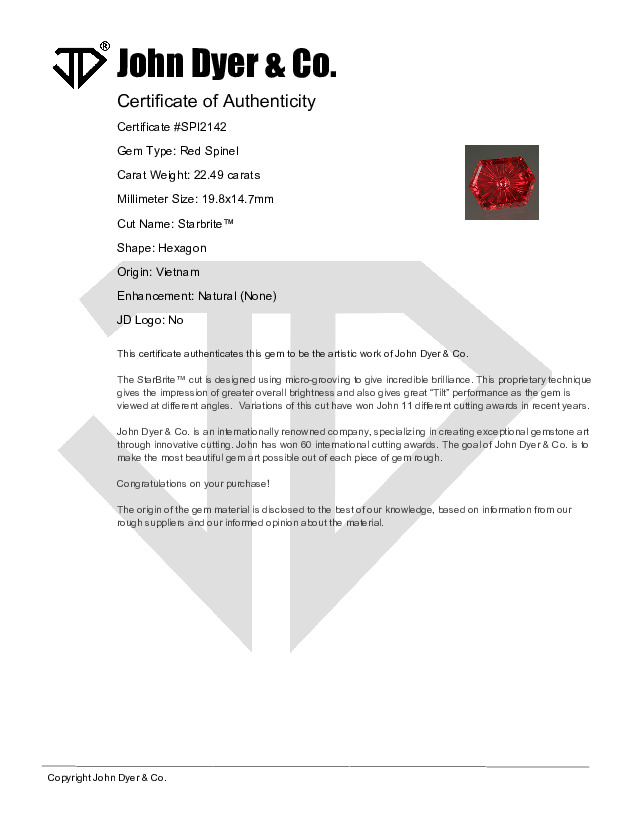 Certificate of Authenticity