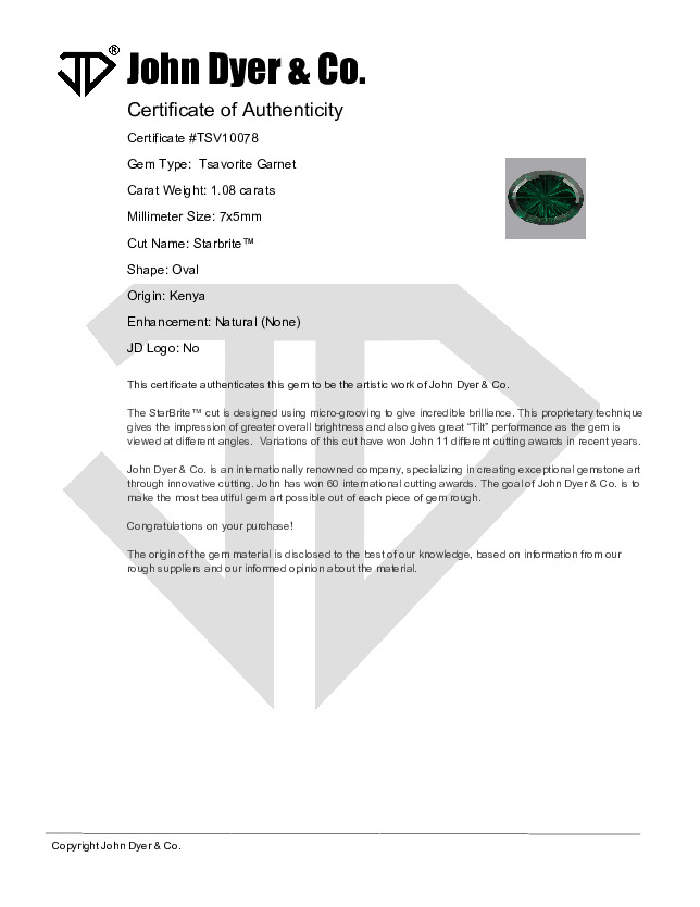 Certificate of Authenticity