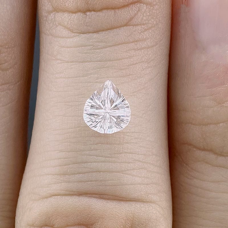 Super Pale Pink Almost White Sapphire view 2