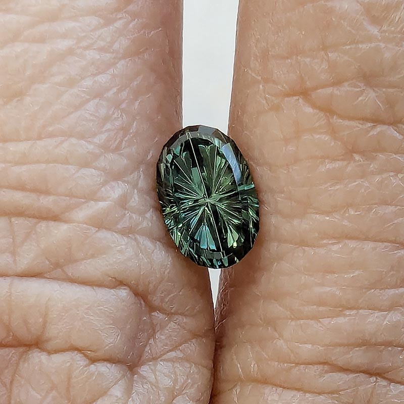 Green Australian Sapphire view 2