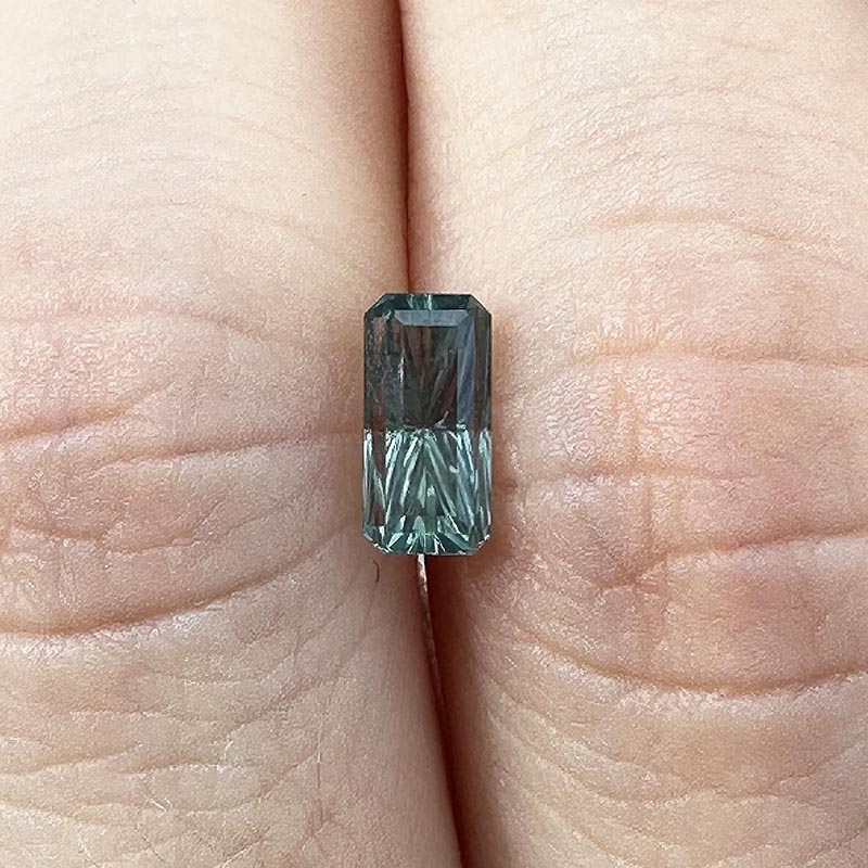 Blue/Green Montana Sapphire view 2