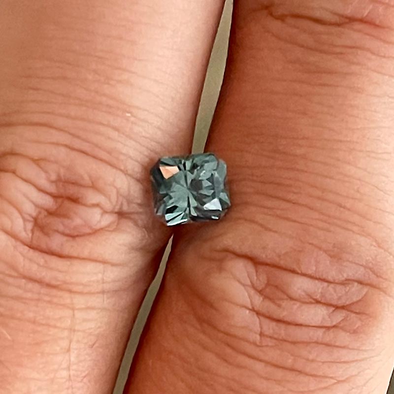 Green Blue Montana Sapphire view 2