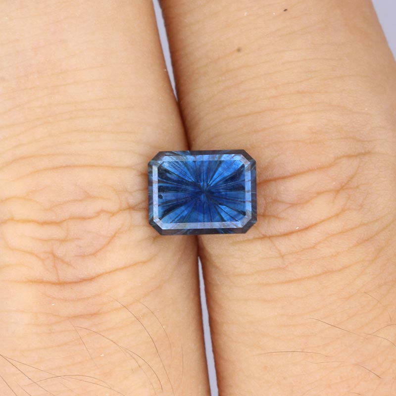 Blue Montana Sapphire view 2