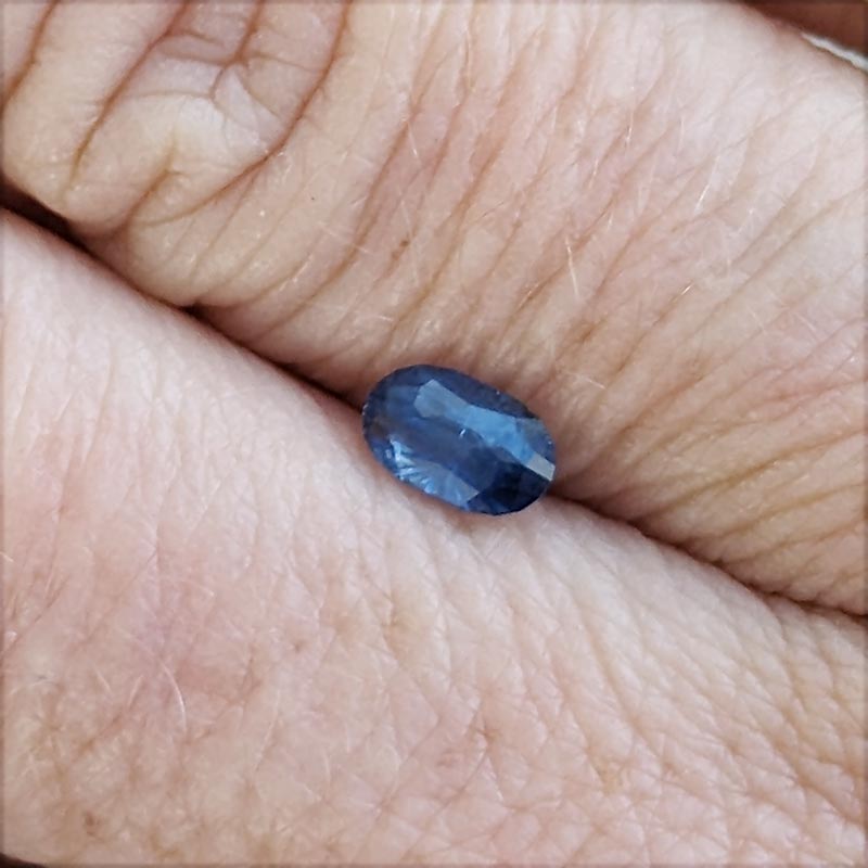 Unheated Blue Sapphire view 2