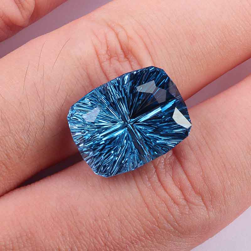 London Blue Topaz Gemstone 16.92ct John Dyer/Precious Gemstones Co