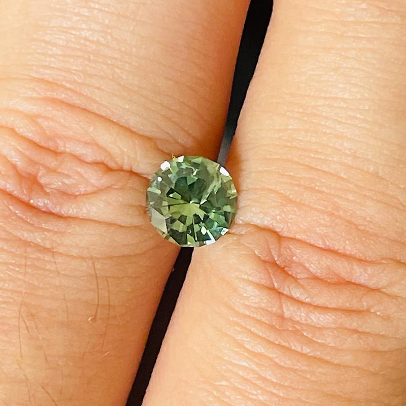 Green Australian Sapphire view 2