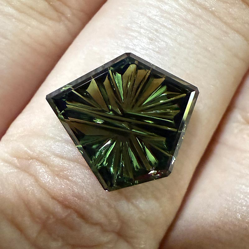 Olive Green Australian Sapphire view 2