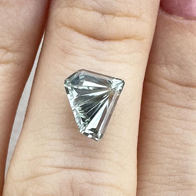 Pale Green Montana Sapphire view 2