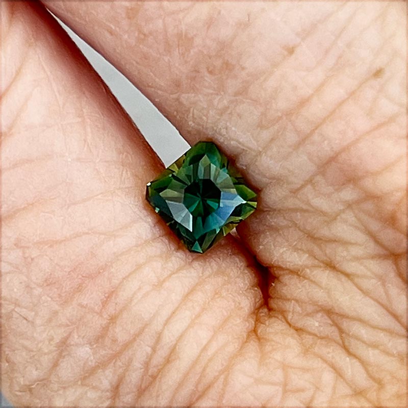 Green Australian Sapphire view 2