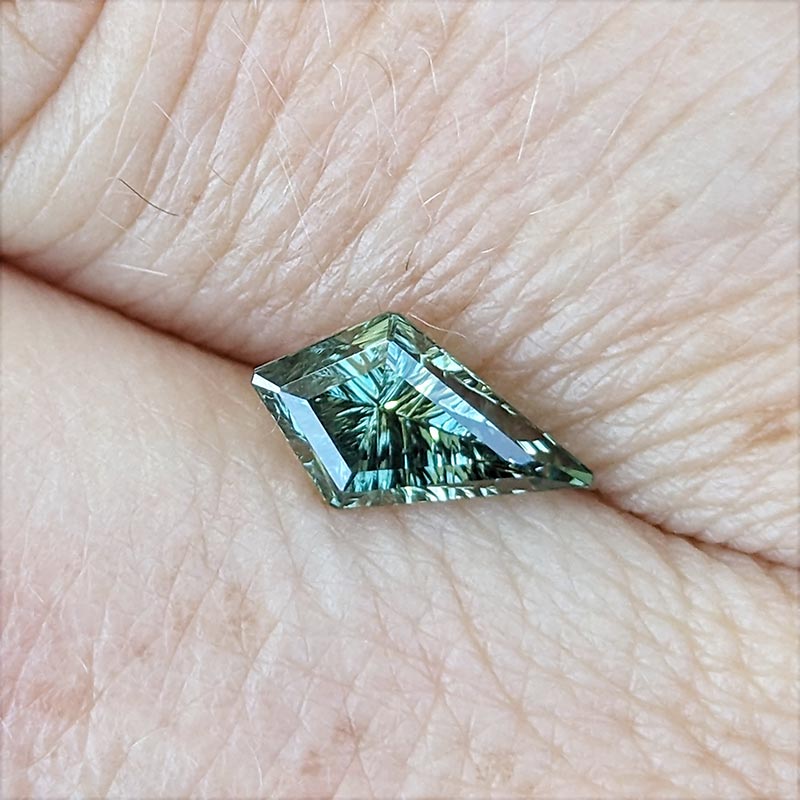 Green Australian Sapphire view 2