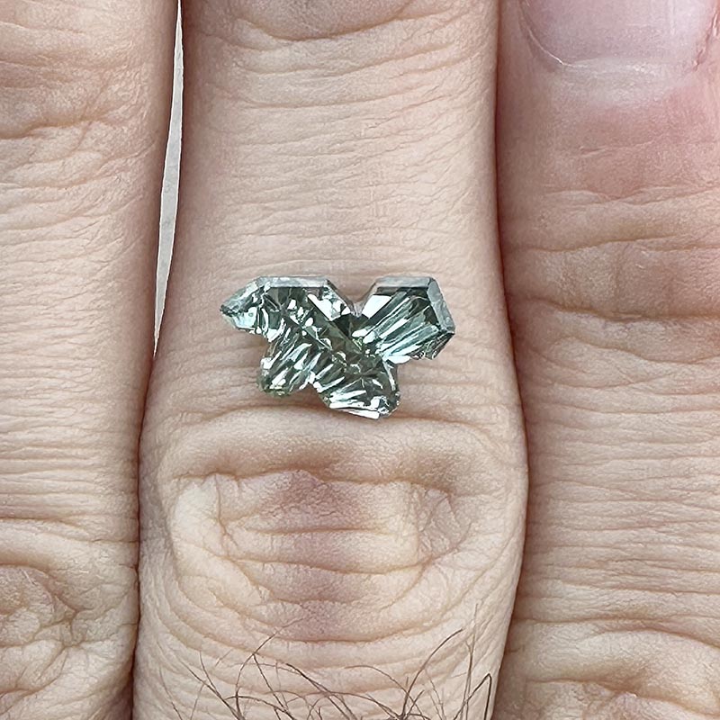 Green Australian Sapphire view 2