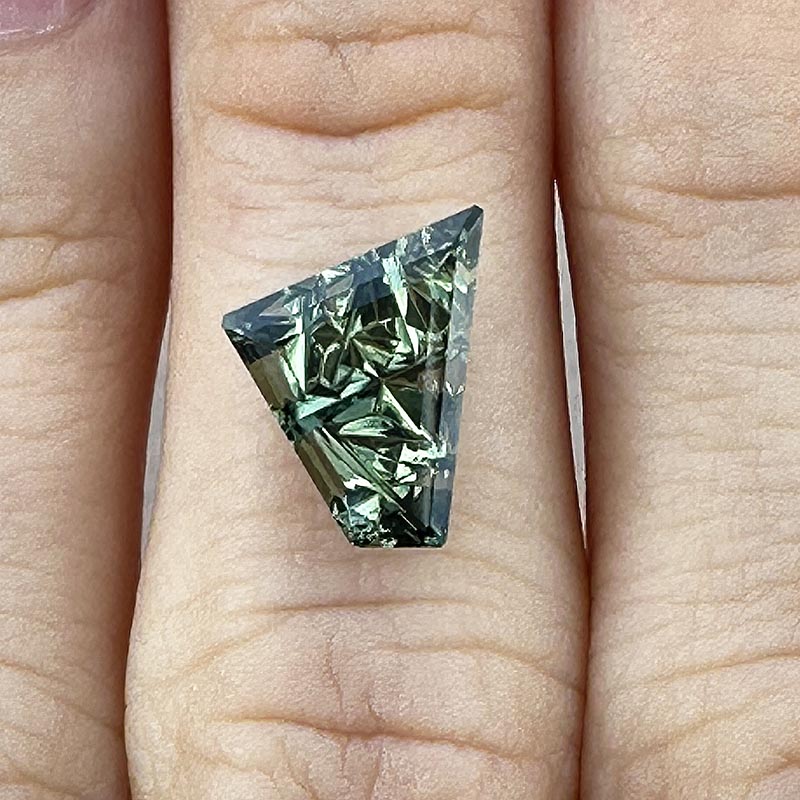 Green Australian Sapphire view 2