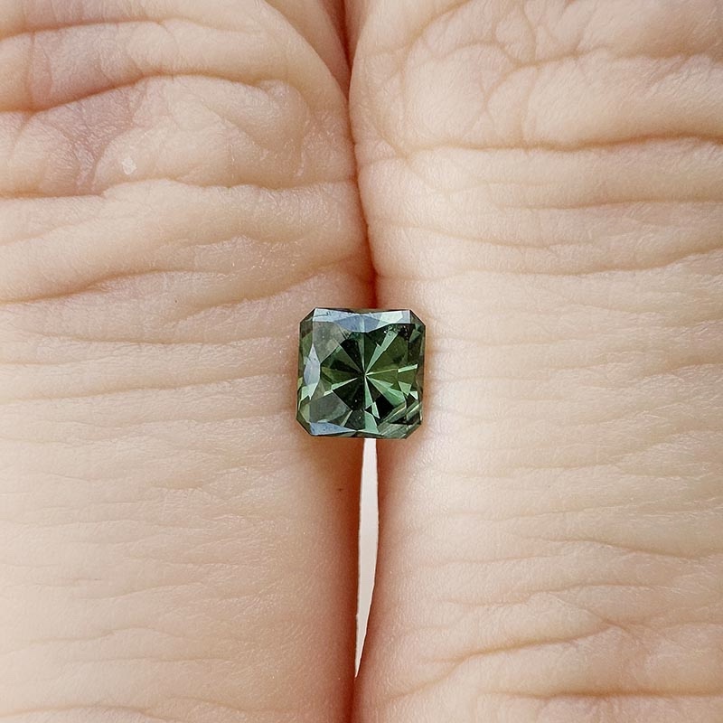 Green Australian Sapphire view 2