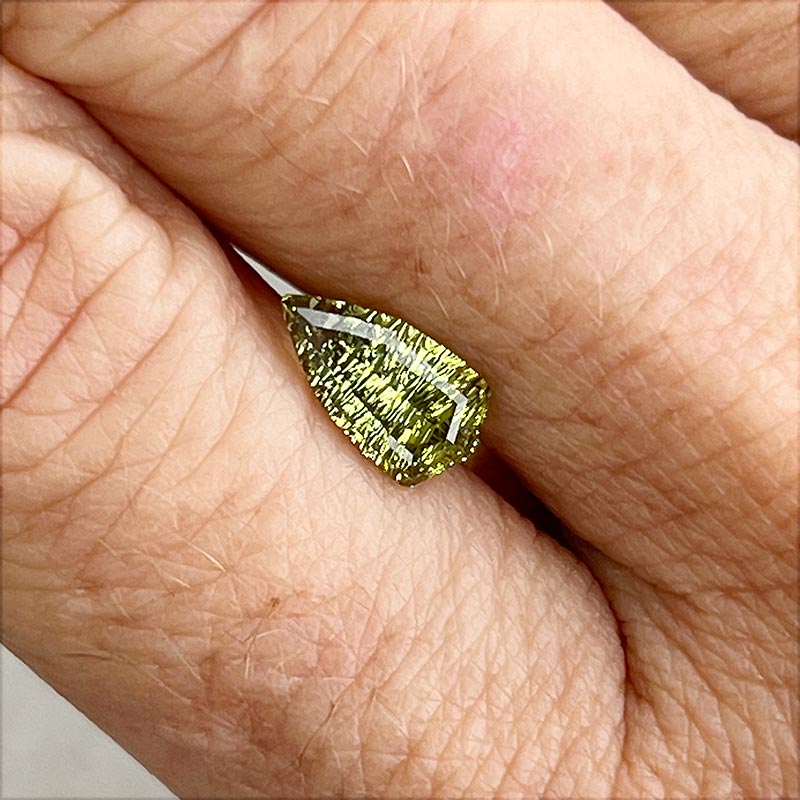 Greenish Yellow Australian Sapphire view 2