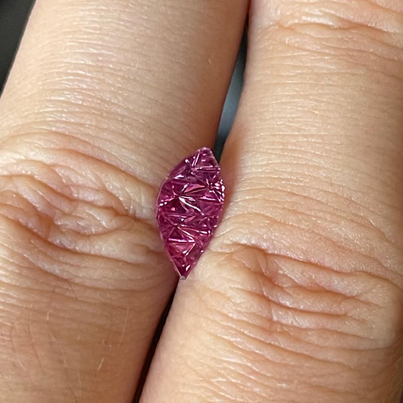 Reddish/Pink Sapphire view 2