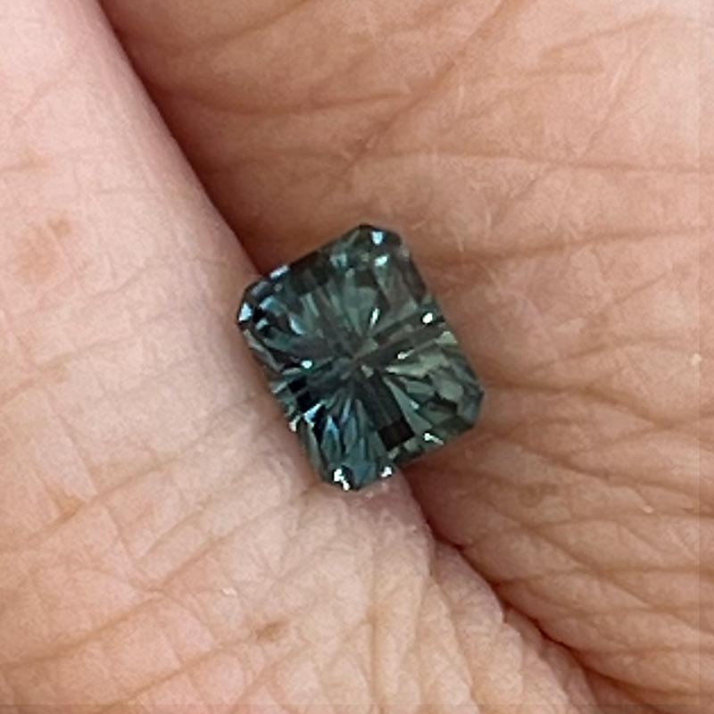 Teal Australian Sapphire view 2