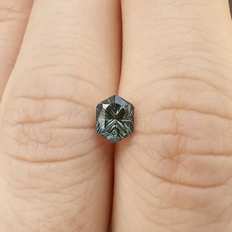Teal Australian Sapphire view 2