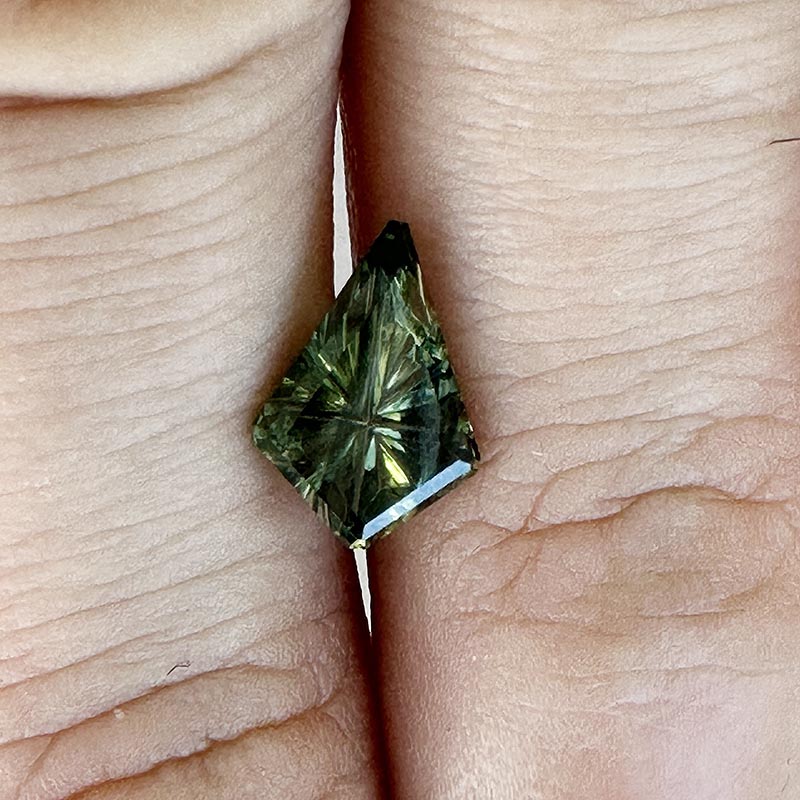 Green Australian Sapphire view 2