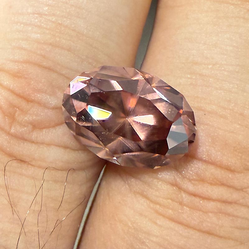 Pink/Brown Zircon view 2