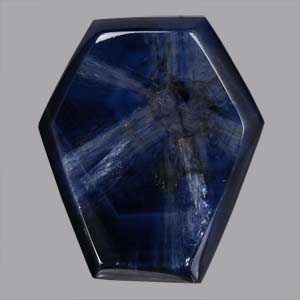 Trapiche Blue Sapphire gemstone