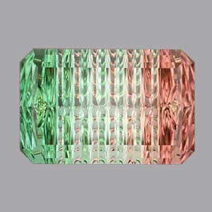 Tricolor Tourmaline gemstone